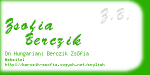 zsofia berczik business card